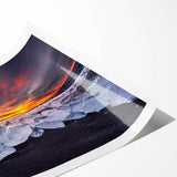 Extra large wall art featuring line art flowers in black and white on a rolled canvas, suitable for large living room decor.