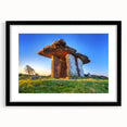 Extra large abstract art print of a colorful, textured Irish landscape on a framed canvas, ideal for living room decor.