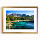 Abstract art print of the Dolomites in Italy featuring muted earth tones on a framed canvas, ideal for dining room decor.