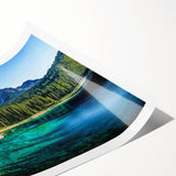 Extra large wall art featuring line art flowers on a rolled print, with muted earth tones, ideal for large living room decor.