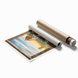 Extra large wall art featuring a serene Florence landscape in soft pastel shades on rolled canvas.