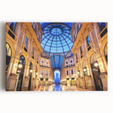 Black and white photo of Milan scenery on stretched canvas, suitable as kitchen wall art or for bedroom ambiance.