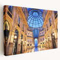 Large canvas print of Milan scenery in muted earth tones, ideal for kitchen wall art.