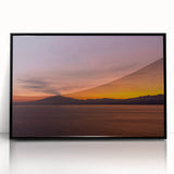 Large abstract wall art of Mount Etna in muted earth tones on a framed acrylic, suitable for modern living room decor.