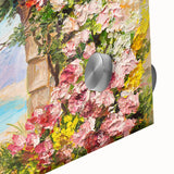 Large abstract depiction of Naples in muted earth tones on acrylic glass.