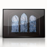 Large abstract wall art depicting Portofino, Italy in vibrant colors on framed acrylic, ideal for modern living room decor.