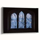 Framed canvas landscape art painting of Portofino, Italy, featuring vibrant colors on a black background.