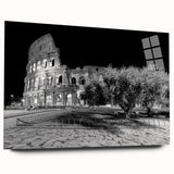 Acrylic print of a large abstract Rome scenery in muted earth tones, ideal for bedroom or dining room art.