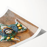 Extra large wall art featuring line art flowers in soft pastel shades on a rolled print, ideal for large living room decor.