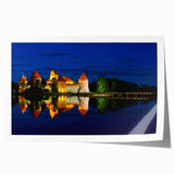 Rolled print of a Lithuanian landscape featuring soft pastel shades, ideal for art wall dining room decor.