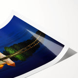 Extra large wall art featuring line art flowers in monochrome, printed on rolled canvas.