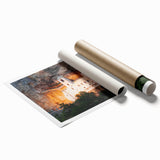 Extra large rolled print of a serene Montenegro landscape with lush greenery and distant mountains.