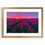 Abstract art print of a European scenery in muted earth tones, framed in gold, suitable for dining room decor.