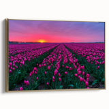 Framed canvas depicting a vintage-style landscape of the Netherlands in muted gold and black tones.