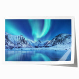 Rolled print of a serene Norwegian landscape in soft pastel shades, ideal for art wall dining room.