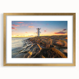 Abstract art print of a European scenery in muted gold and green tones, framed with a mat, suitable for dining room decor.