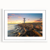 Textured abstract art print of a Polish landscape in muted earth tones on a white-framed canvas, suitable for bedroom decor.