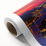 Art deco poster of Porto, Portugal featuring pastel shades on rolled canvas, ideal for nursery wall art.