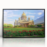 Large abstract wall art featuring a stylized St.