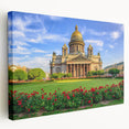 Large canvas print of Saint Petersburg scenery in muted colors, suitable for kitchen wall art.
