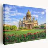 Large canvas print of Saint Petersburg scenery in muted colors, suitable for kitchen wall art.