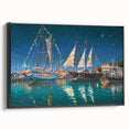 Black and white framed canvas depicting a vintage Sochi landscape, ideal for bedroom wall decor.
