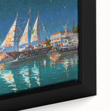 Black wall art featuring a textured, colorful abstract design on a framed canvas, suited for a spacious living room.