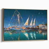 Framed canvas featuring a vintage-style landscape painting of Sochi, Russia with muted gold and black tones.