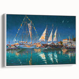 Vintage poster art of Sochi scenery on extra large framed canvas, featuring colorful art against a black background.