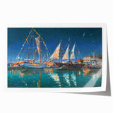 Extra large rolled print of Sochi landscape with vibrant green and blue tones, ideal for art wall dining room.