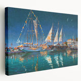 Side view of a stretched canvas depicting a scenic Sochi landscape in muted earth tones, suitable for kitchen wall art.
