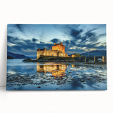 Black and white photo of Scottish landscape on large stretched canvas, suitable as kitchen wall art.