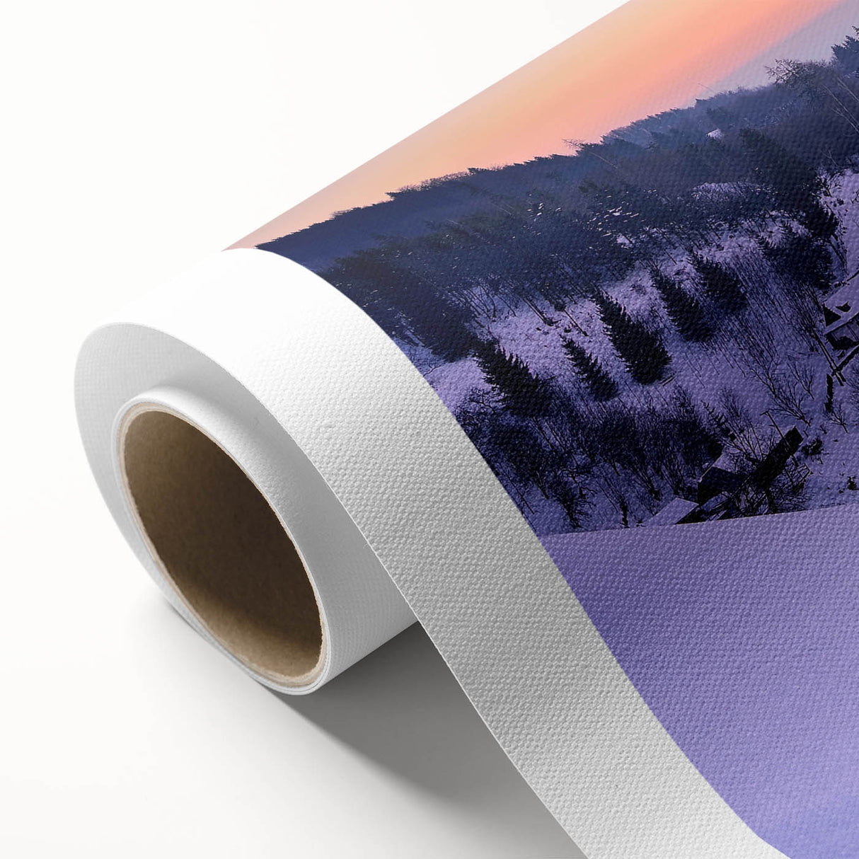 Art Deco style poster of a European scenery in Slovakia on rolled canvas.