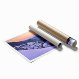 Scenic view of a Slovakian landscape on a rolled canvas print, featuring soft green and blue tones.