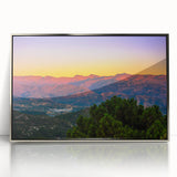 Art deco poster of Andalucia, Spain, featuring muted earth tones on a silver-framed acrylic.