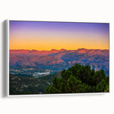 Framed canvas of Andalucian landscape in muted earth tones, ideal for bedroom wall art.