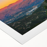 Art deco poster featuring a vibrant Andalucian landscape on rolled canvas, ideal for dining room decor.