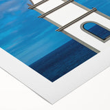 Art deco poster featuring a scenic view of the Canary Islands in muted earth tones on rolled canvas.