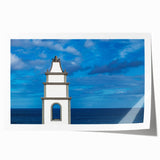 Rolled print of a European scenery with vibrant floral elements, ideal for art wall dining room.