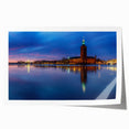 Extra large rolled print of Stockholm scenery with muted earth tones, ideal for art wall dining room.