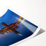 Extra large wall art featuring line art flowers in monochrome, printed on rolled canvas.