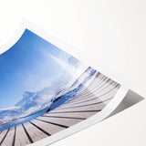 Extra large wall art featuring line art flowers on a rolled print, with subtle pastel shades.