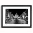 Extra large abstract art print of a colorful European Vatican scene, textured and framed in black.