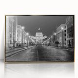 Large acrylic print of the Vatican scenery in gold frame, featuring mid-century modernist style.