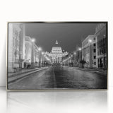 Mid-century modernist art of the Vatican scenery in muted earth tones on a framed acrylic, suitable for nursery wall decor.