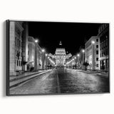 Black and white vintage poster art of the Vatican landscape on framed canvas, ideal for bedroom wall decor.