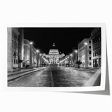 Extra large rolled print of the Vatican scenery in soft pastel shades, suitable for art wall dining room.