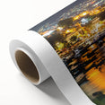 Art deco poster of Acapulco scenery in pastel shades on rolled canvas, ideal for nursery wall art.