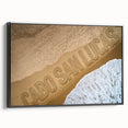 Framed canvas depicting a black and white landscape of Cabo San Lucas, ideal for bedroom wall decor.