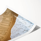 Extra large rolled print featuring line art flowers in a minimalist style, using muted earth tones.